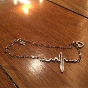 Silver bracelet EKG